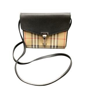 Burberry Purse Women’s One Size Small Crossbody Leather&House Checkered Canvas